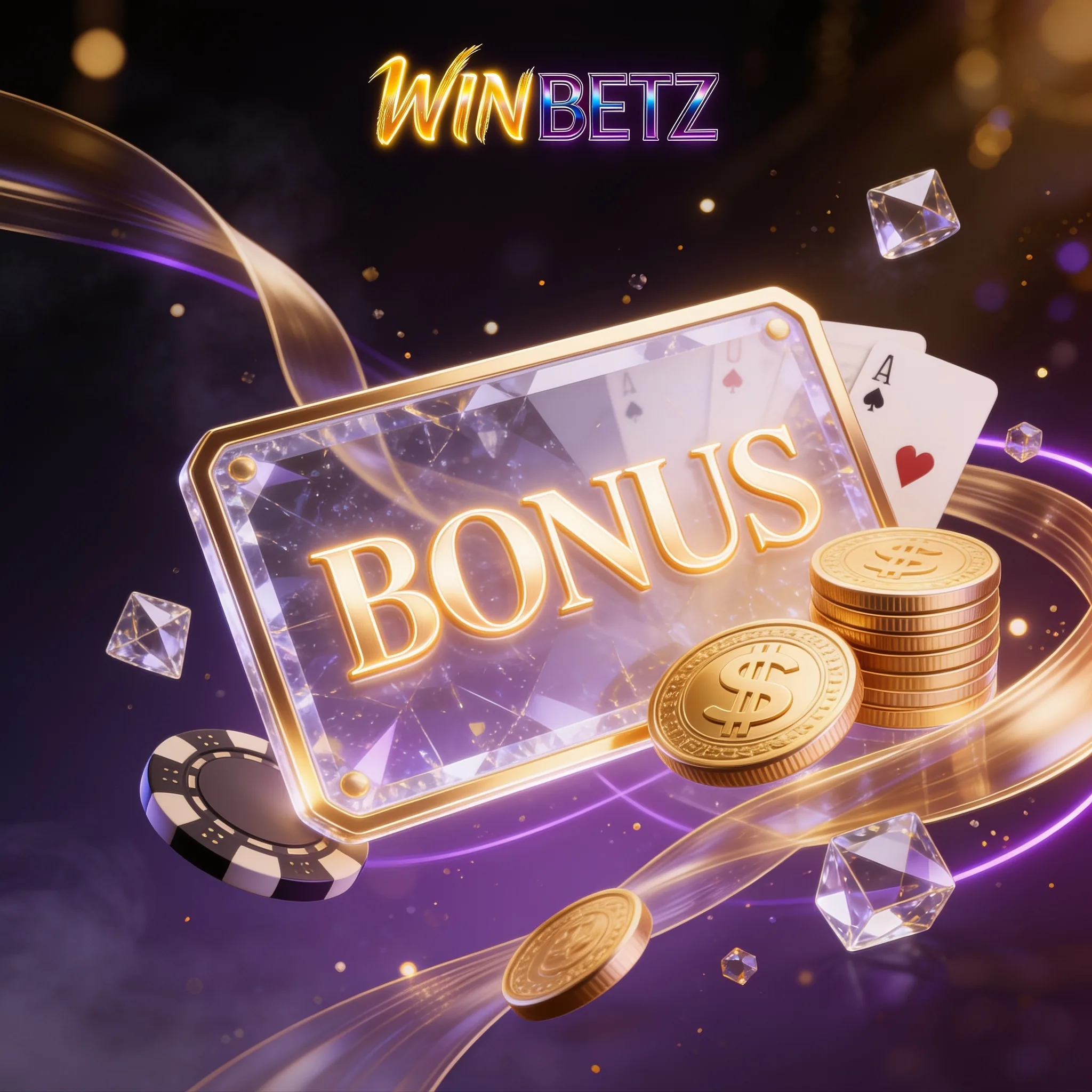 Panneau Bonus, cartes, jetons et pièces dorées